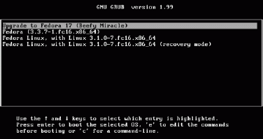 grub choose update